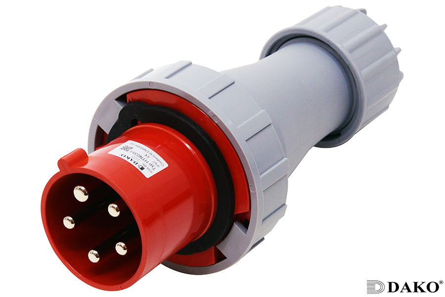 HTN0351 ปลั๊กตัวผู้กลางทาง 3P+N+E 63A 400V IP67 6h