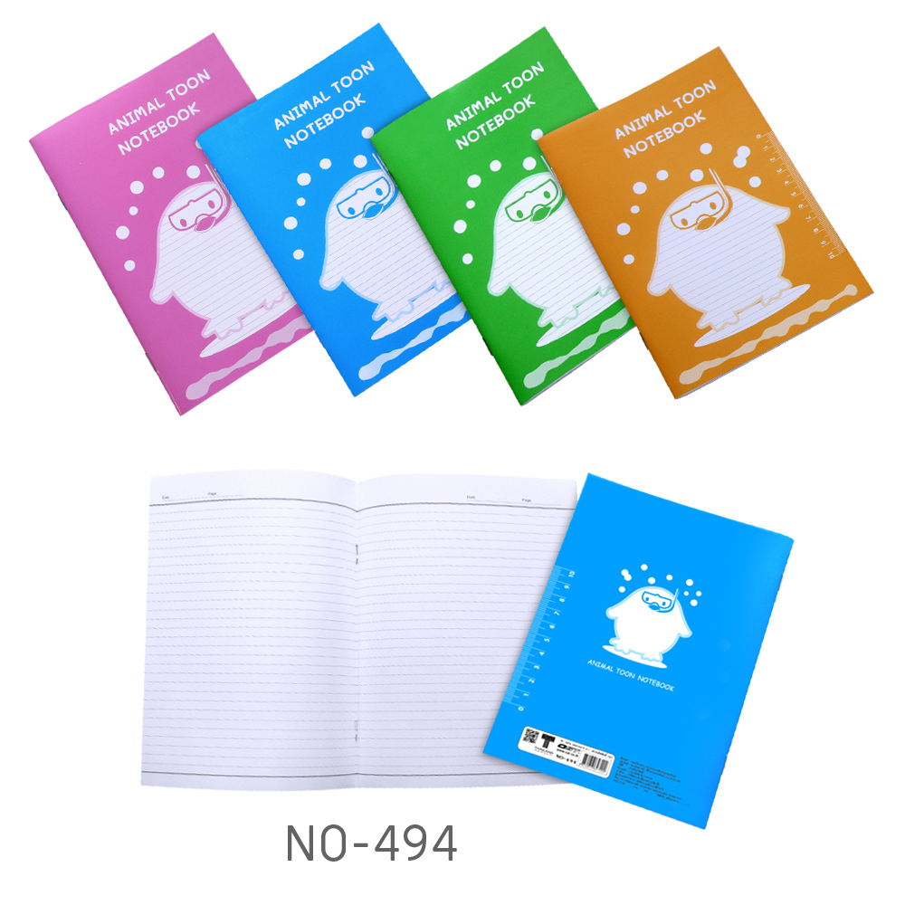 Writing Notebooks A5 with PP Covers Animal Toon