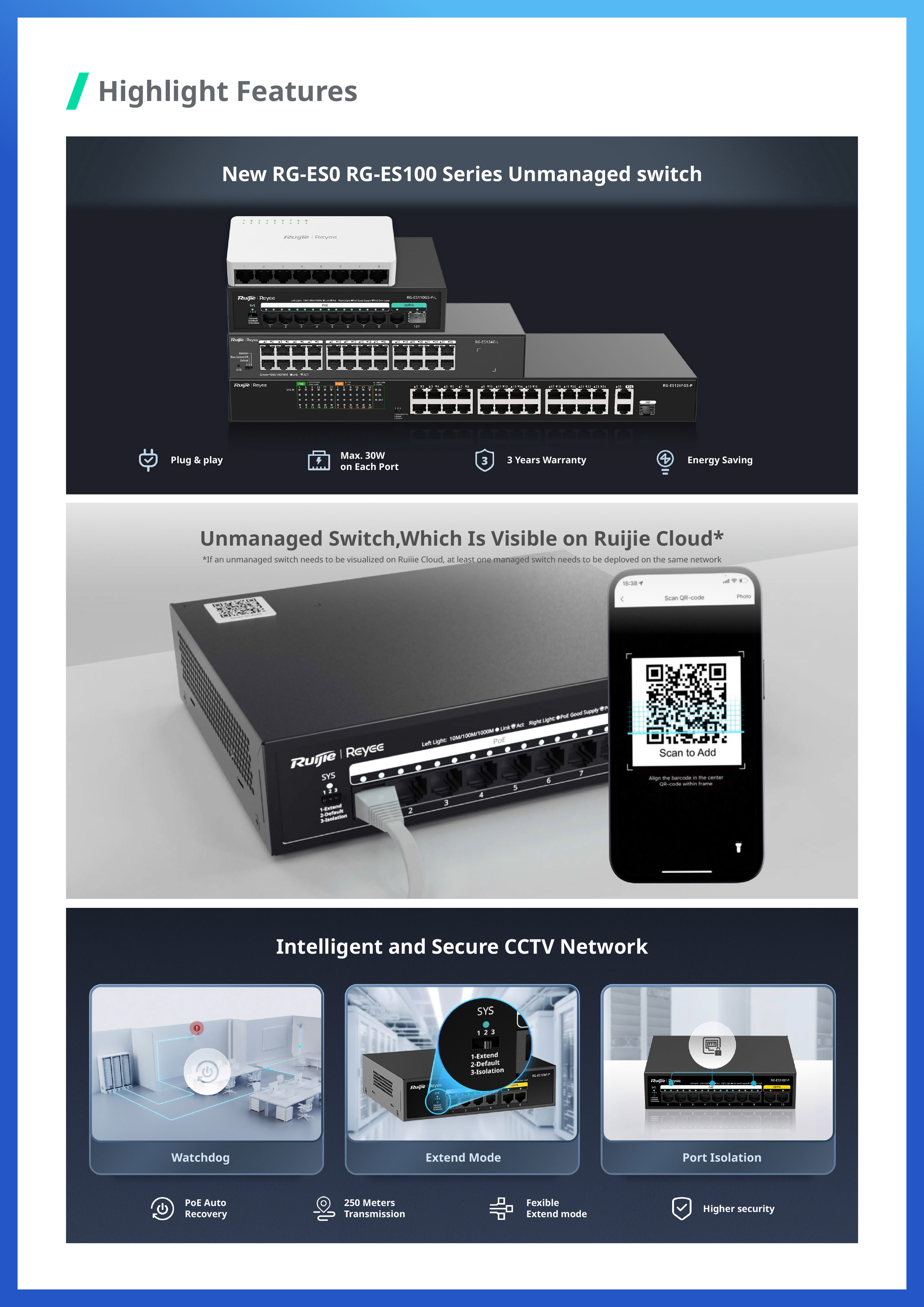 RUIJIE RG-ES05G-L : 5-Port 10/100/1000 Mbps Unmanaged Network Switch BY BILLIONAIRE SECURETECH RG-ES05G-L