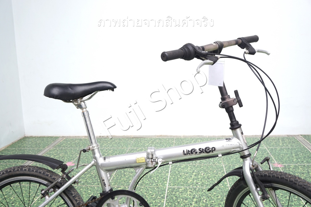 จักรยานพับได้ญี่ปุ่น - ล้อ 20 นิ้ว - มีเกียร์- อลูมิเนียม - สีเงิน [จักรยานมือสอง]