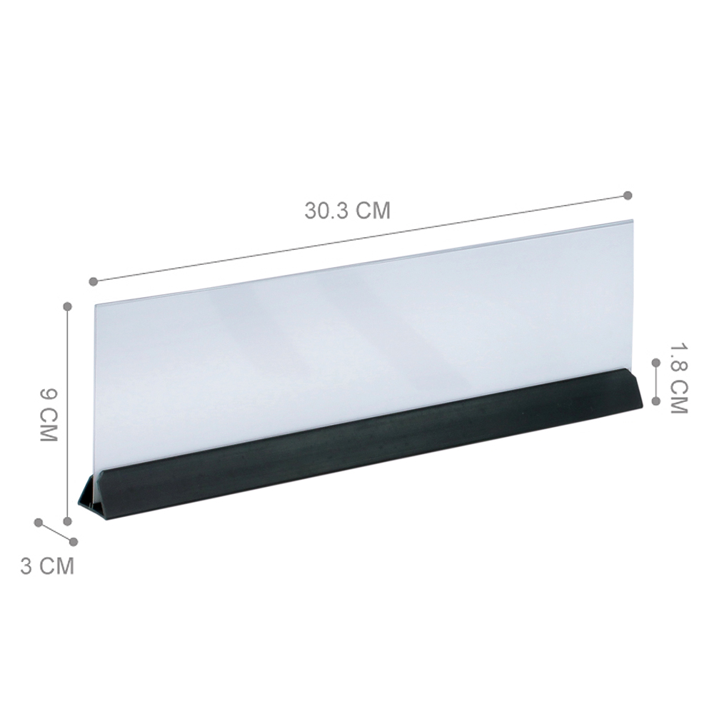 ขนาดป้ายตั้งโต๊ะ PVC No.522 30.3x9 ซม.