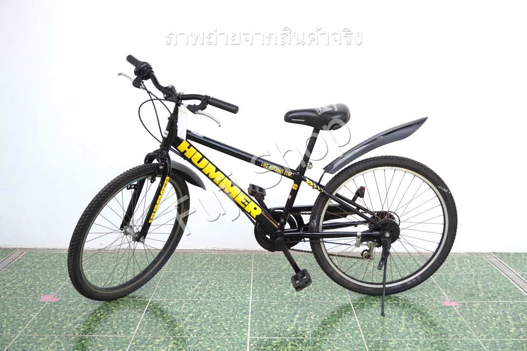 จักรยานเสือภูเขาญี่ปุ่น- ล้อ 24 นิ้ว - มีเกียร์ - อลูมิเนียม - Hummer - สีดำ [จักรยานมือสอง]