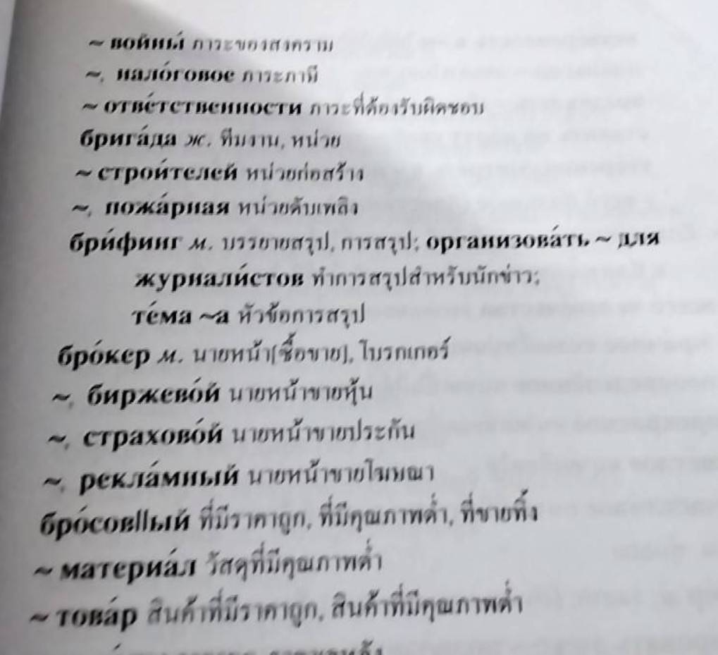 พจนานุกรมรัสเซีย-ไทย ด้านสังคมและการเมือง