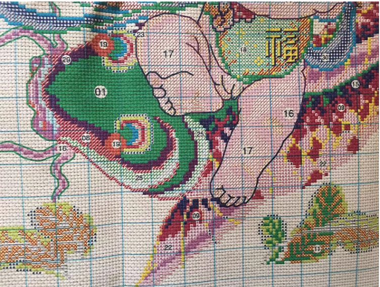 boy-1004 *พร้อมส่ง* ชุดปักครอสติช ลายเด็กน้อยขี่ปลา (ผ้า11CTพิมพ์ลาย สีน้ำตาล ปัก 3 เส้นเล็ก) ขนาด 61*60 ซม.ผ้าครอสติช 11CTพิมพ์ลายปักบนผ้า ไหมคอตตอน 33 สี ผังลาย เข็ม