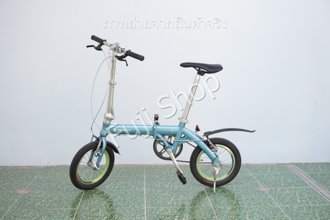 จักรยานพับได้ญี่ปุ่น - ล้อ 14 นิ้ว - ไม่มีเกียร์ - อลูมิเนียม - Renault - สีฟ้า [จักรยานมือสอง]