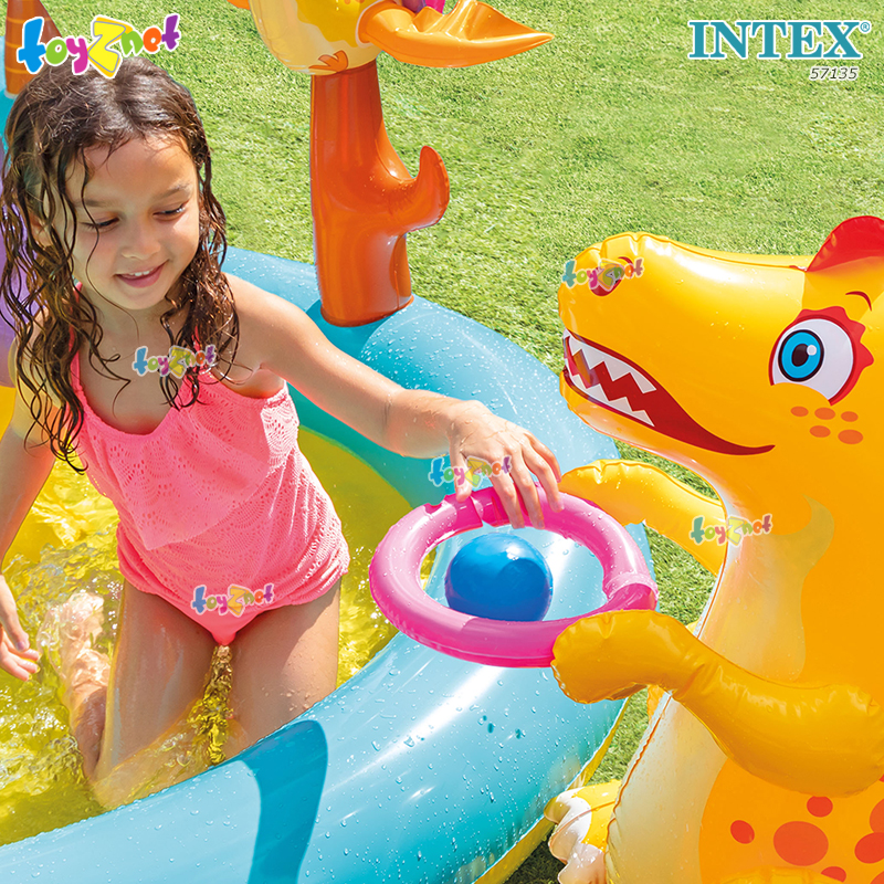 Intex Dinoland Play Center 3.02x2.29x1.12 m. no.57135 + Double-Quick III Hand Pump