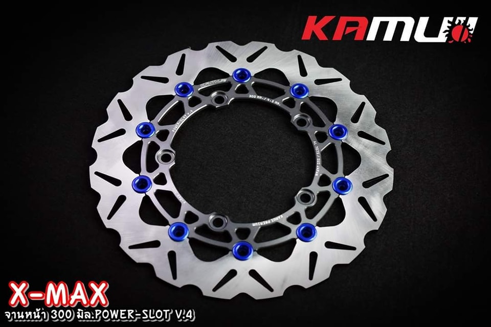 จานดิสก์xmax จานหน้าขนาด 300 มิล. Power-Slot V.4