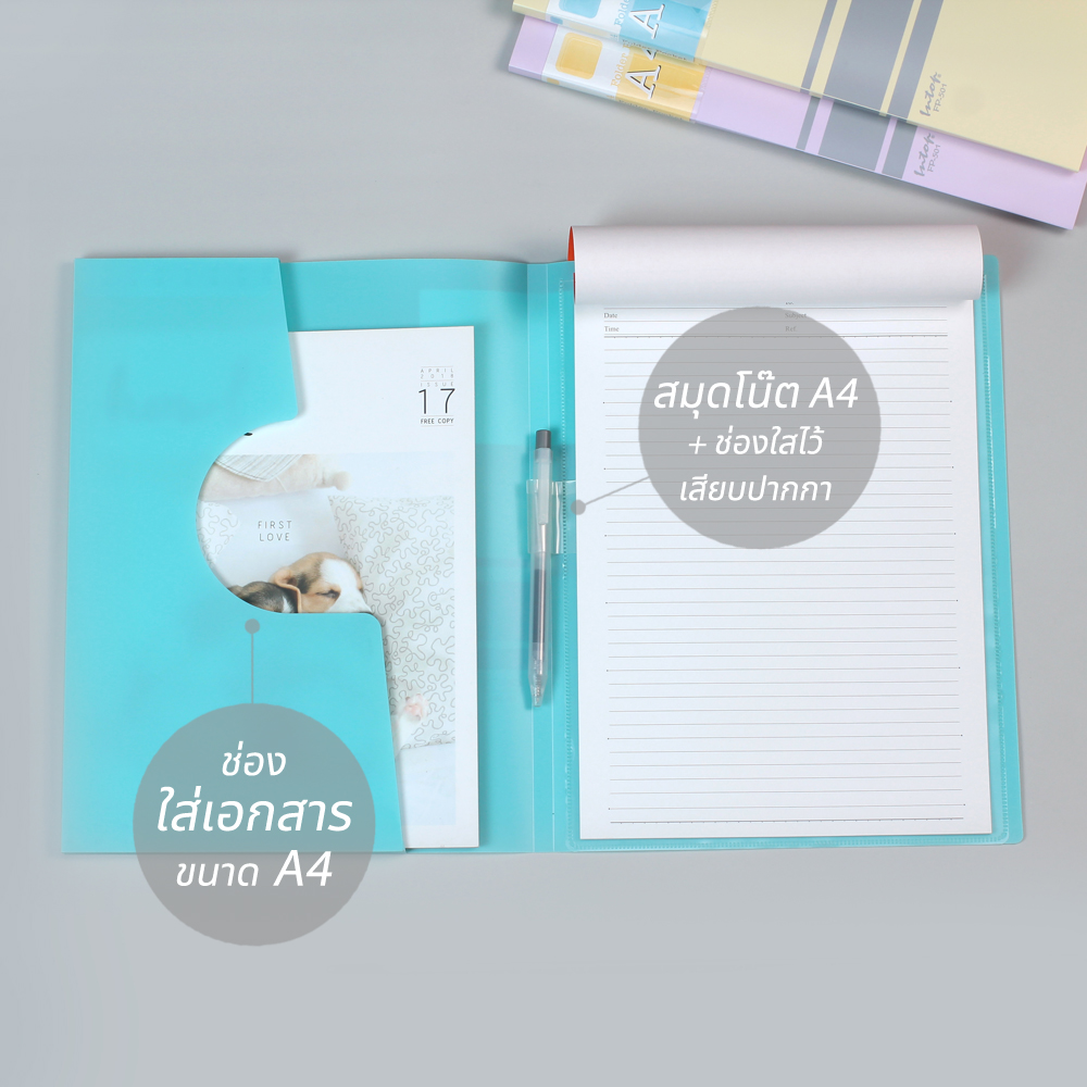 Report Covers with Pocket, ID Card and Pen Holder FP-501