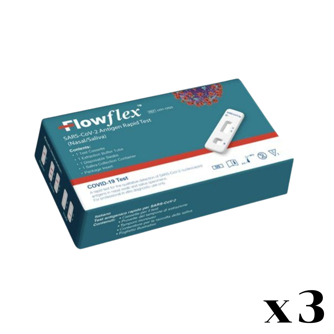 (ซื้อ3 ราคาพิเศษ) ชุดตรวจโควิด ATK Flowflex ตรวจโอมิครอนได้ดีที่สุด สามารถเลือกเก็บตัวอย่างจากจมูกและน้ำลายได้