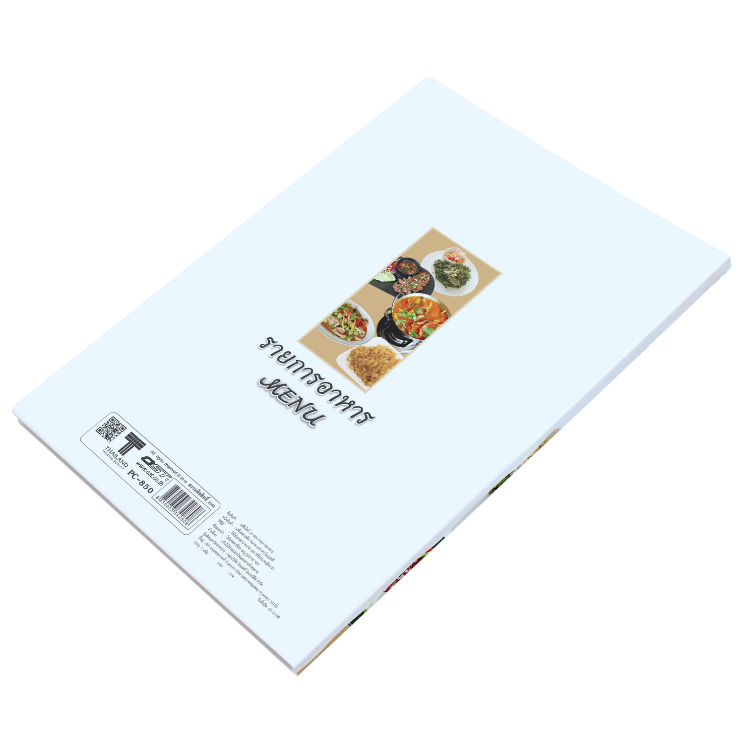 Menu Display Books A4 with Printed Covers Food Image Pattern