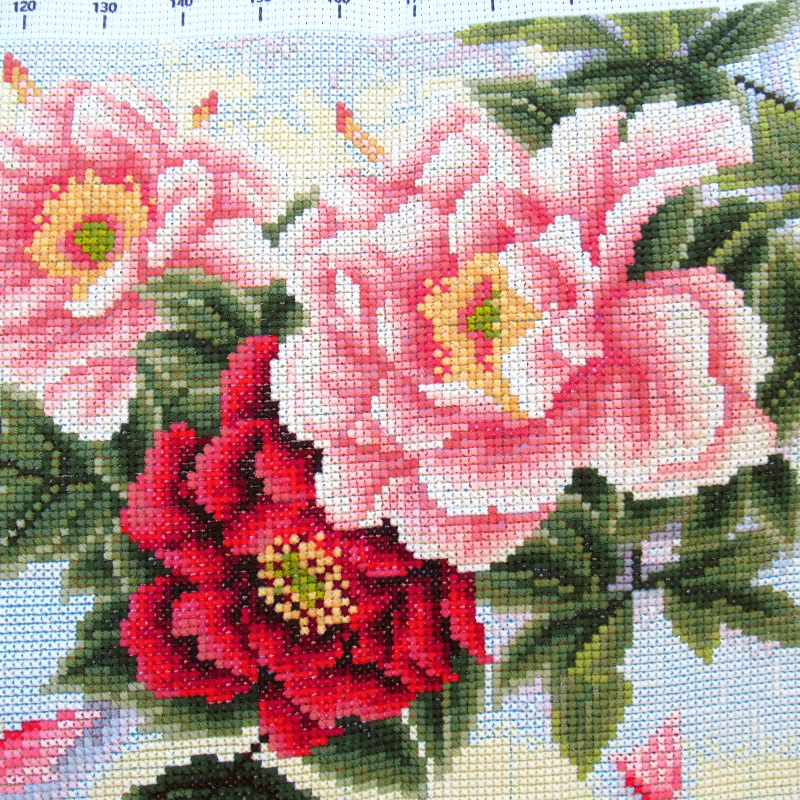 pla-1140 *สินค้าหมด* ชุดปักครอสติช ลายปลาคาร์ปคู่โบตั๋น (ปักเต็มผืนผ้า ไม่มีเดินเส้น ผ้า9CTพิมพ์ลาย ปัก 4 เส้นเล็ก) ขนาด 75*75 ซม.ผ้าครอสติช 9CTพิมพ์ลายปักบนผ้า ไหมคอตตอน 41 สี ผังลาย เข็ม