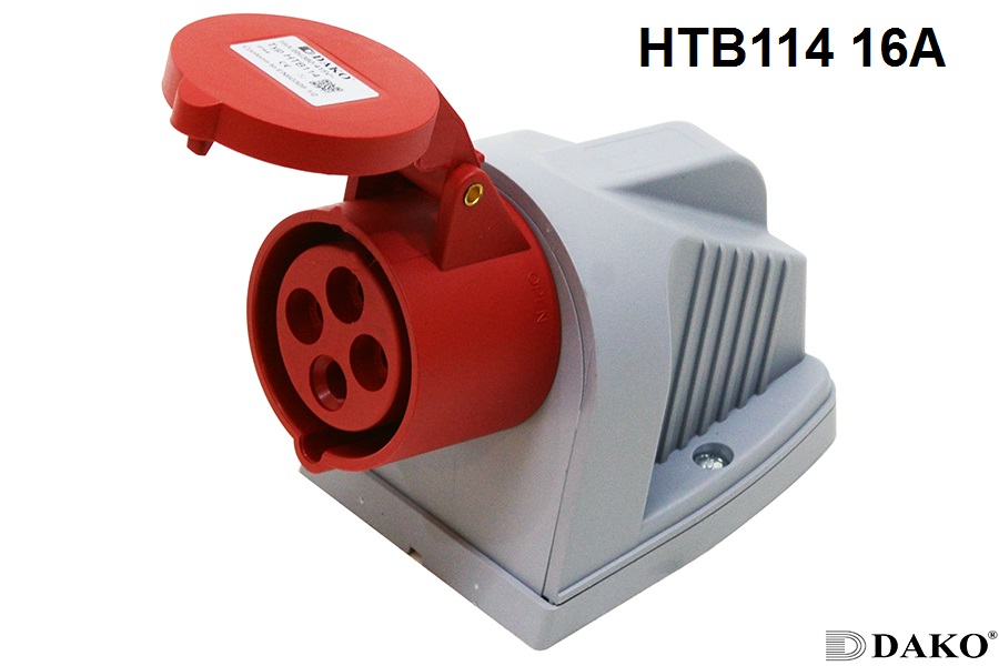 HTB 114 ปลั๊กตัวเมียลอย 3P+E 16A 380V IP44 6h