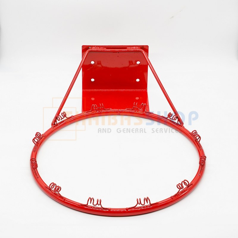 [เหล็กโปร่ง] ห่วงบาส ห่วงบาสเกตบอล แบบมีขอพร้อมตาข่าย เหล็ก 6หุน เส้นผ่านศูนย์กลาง 45cm มาตรฐานแข่งขัน