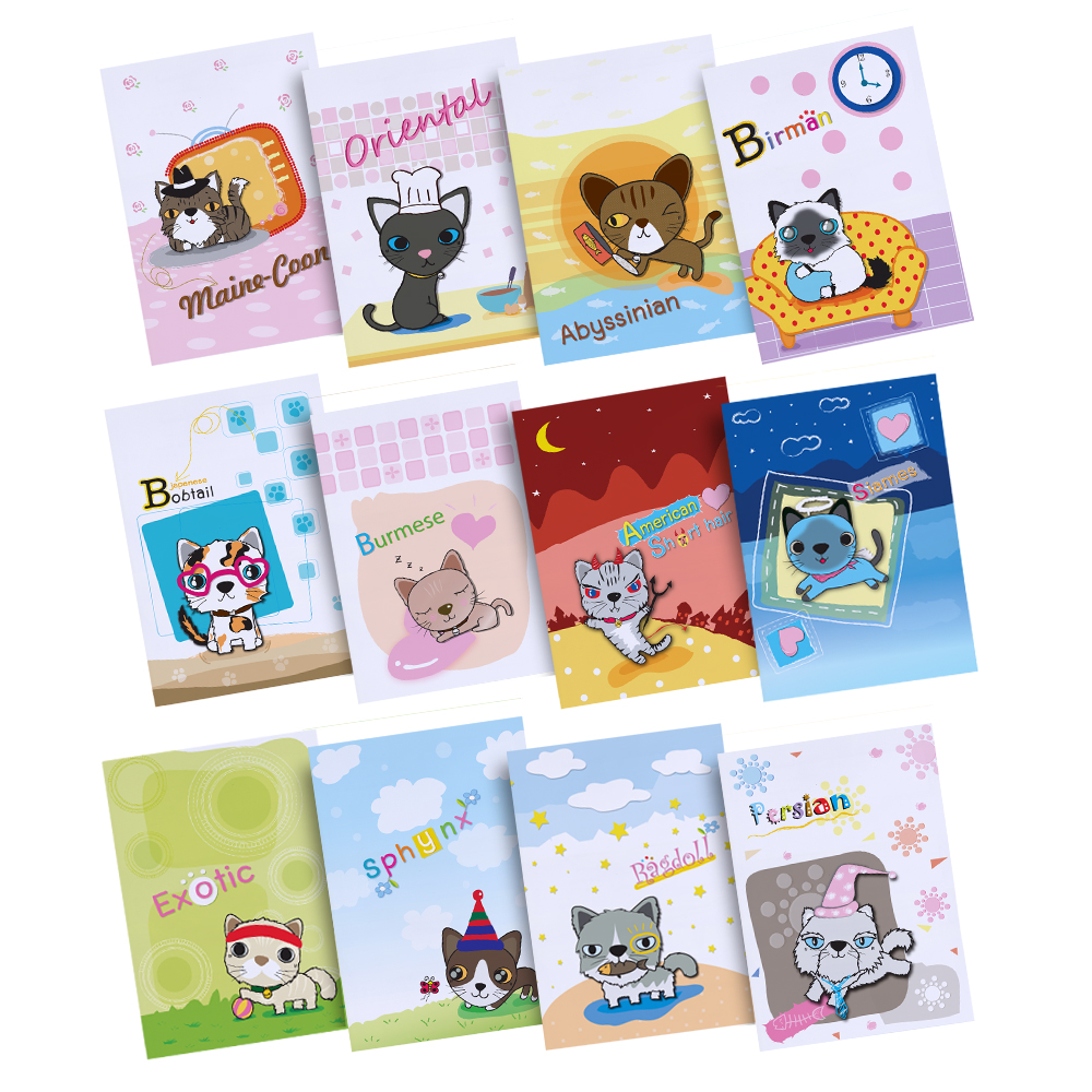 Writing Notebook B5 with PP Covers Cat