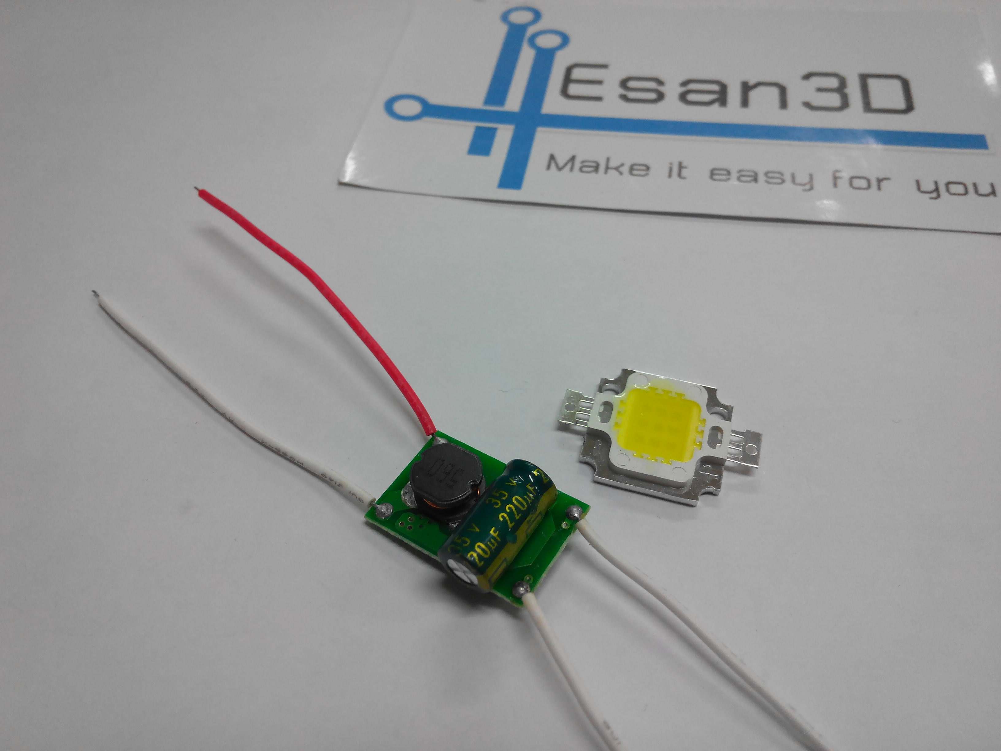 10W High power LED แสงขาว + Constant Current Driver Power 12-24V 900mA