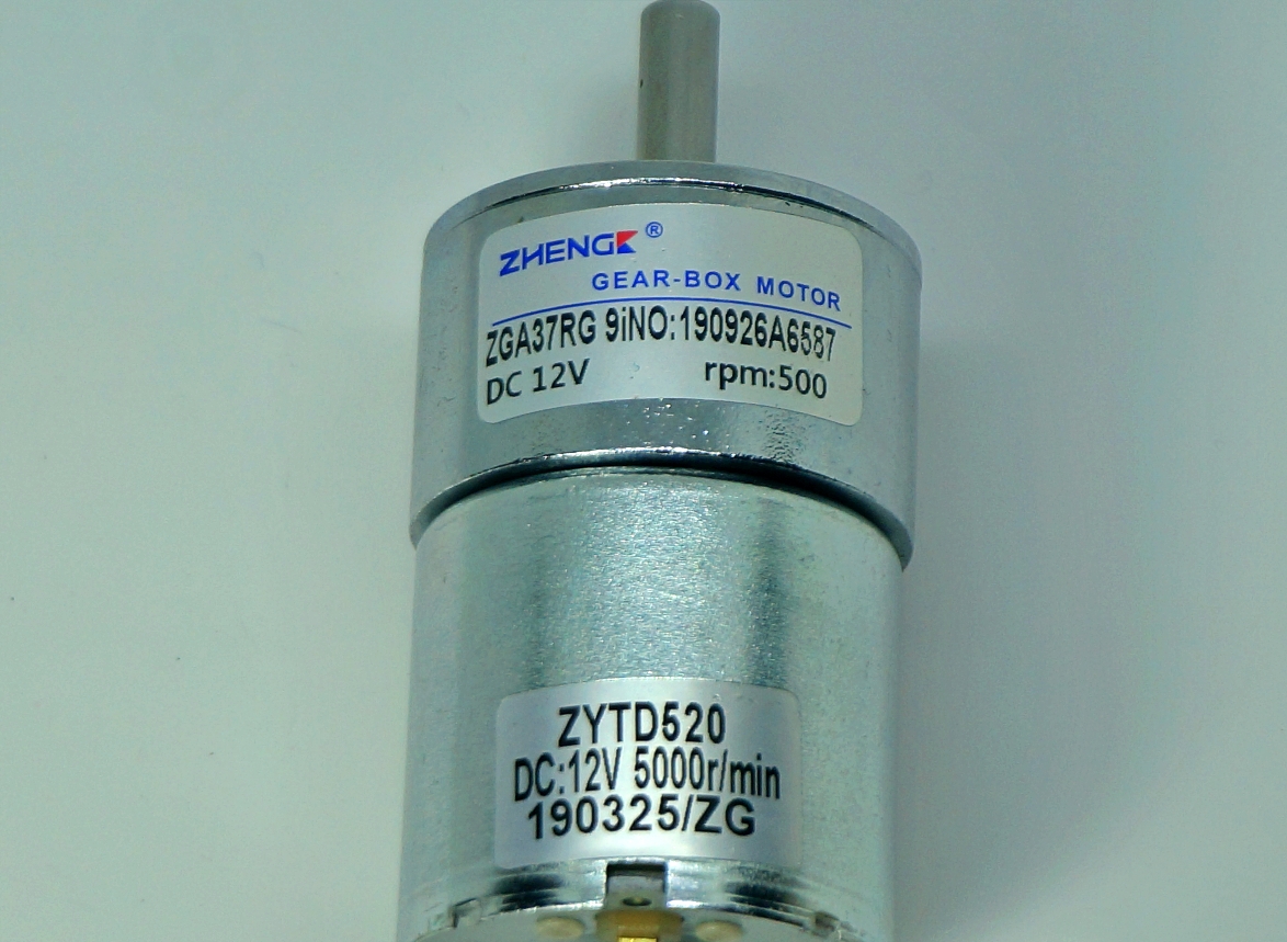 12V DC gear motor แกนตรง (ZGA37RG)