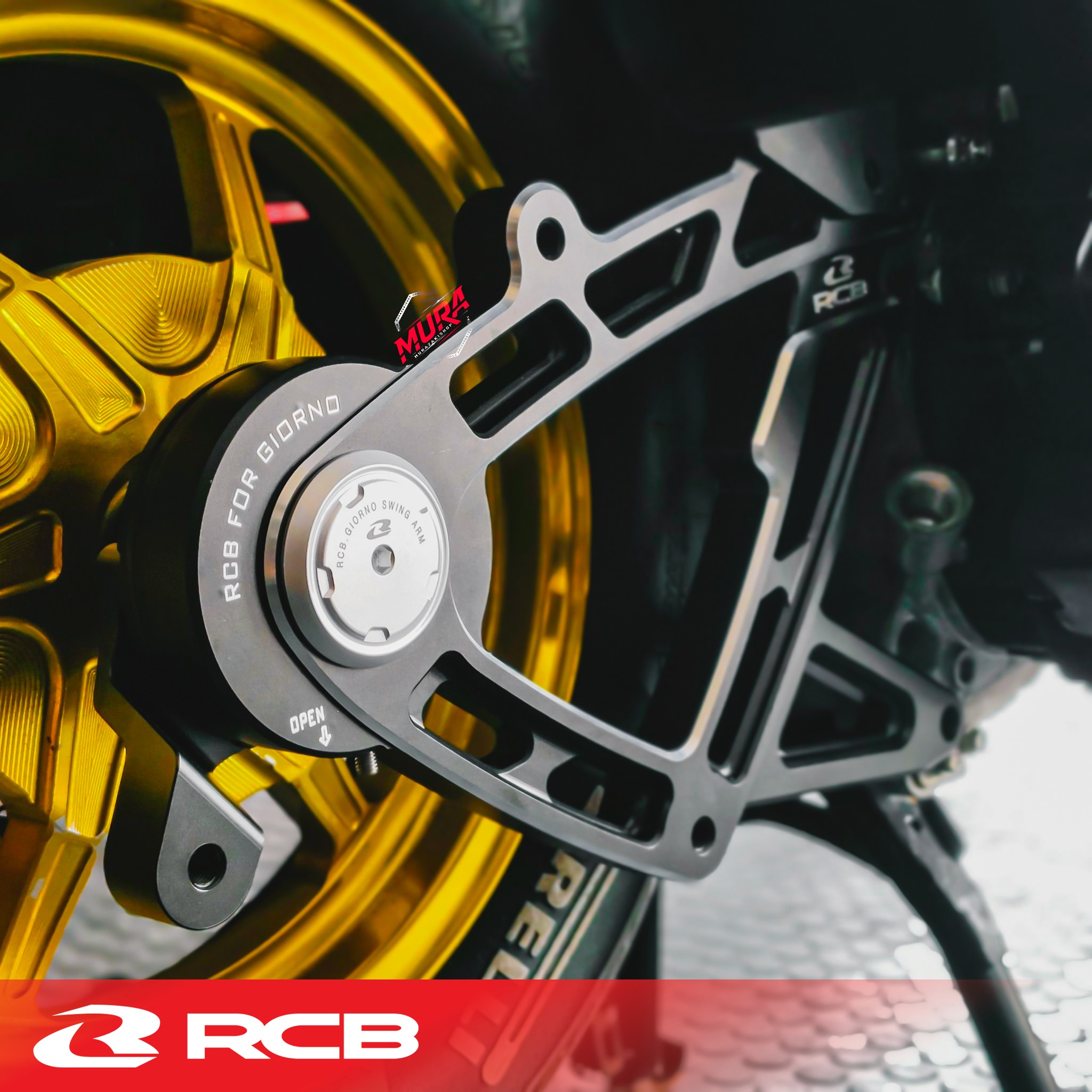 สวิงอาร์ม CNC จากทางแบรนด์ RCB รุ่น : Giorno+ มาพร้อมบูทปิดรูสวิงอาร์มแบบลงตัวสุดๆไม่ต้องไปหาซื้อเพิ่ม และที่สำคัญ ยังสามารถถอดหูยึดท่อเดิมออกได้ด้วย RCB CNC Alloy Swing Arm – ความแข็งแกร่งและความเบาที่มาพร้อมกัน อัปเกรดเพื่อสมรรถนะที่เหนือกว่า ราคา5500