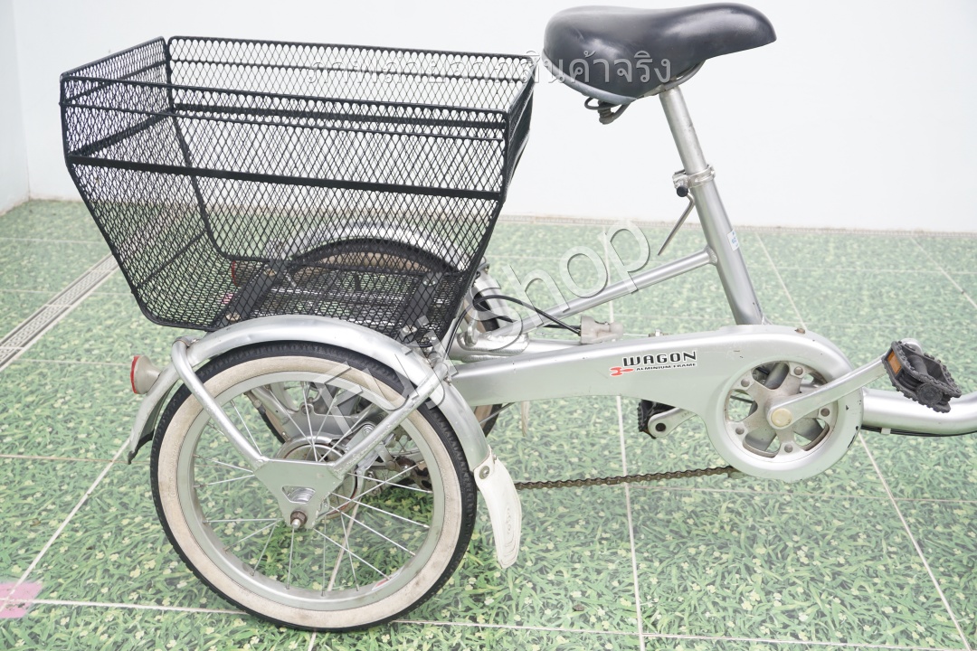 จักรยานสามล้อญี่ปุ่น - ล้อ 18/16 นิ้ว - มีเกียร์ - อลูมิเนียม - Bridgestone - สีเงิน [จักรยานมือสอง]
