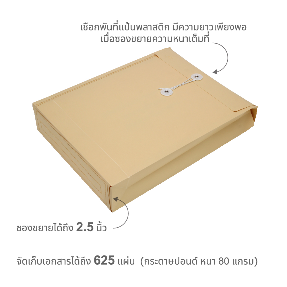 Plastic Envelopes with Button and String Tie Closure A4 668Q