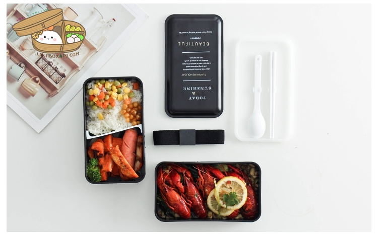 New Pattern Microwave Japanese Lunch Box - กล่องข้าวญี่ปุ่นพลาสติกลายใหม่