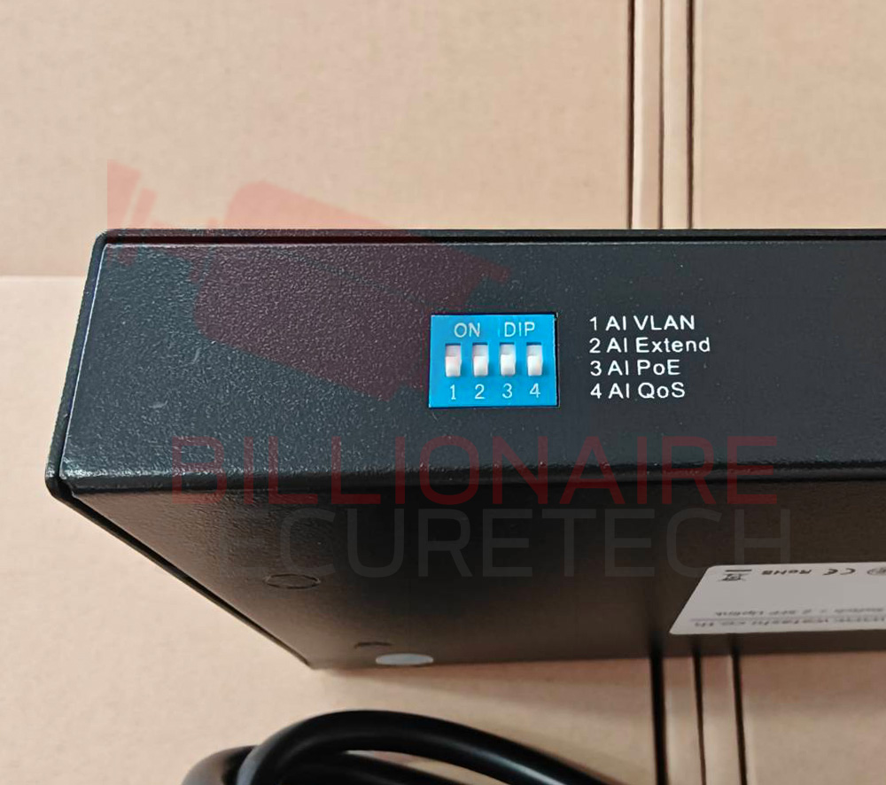WATASHI WSC087 : 8PoE Port AI Gigabit PoE Switch with 2GE Uplink 250M 96W BY BILLIONAIRE SECURETECH WSC087