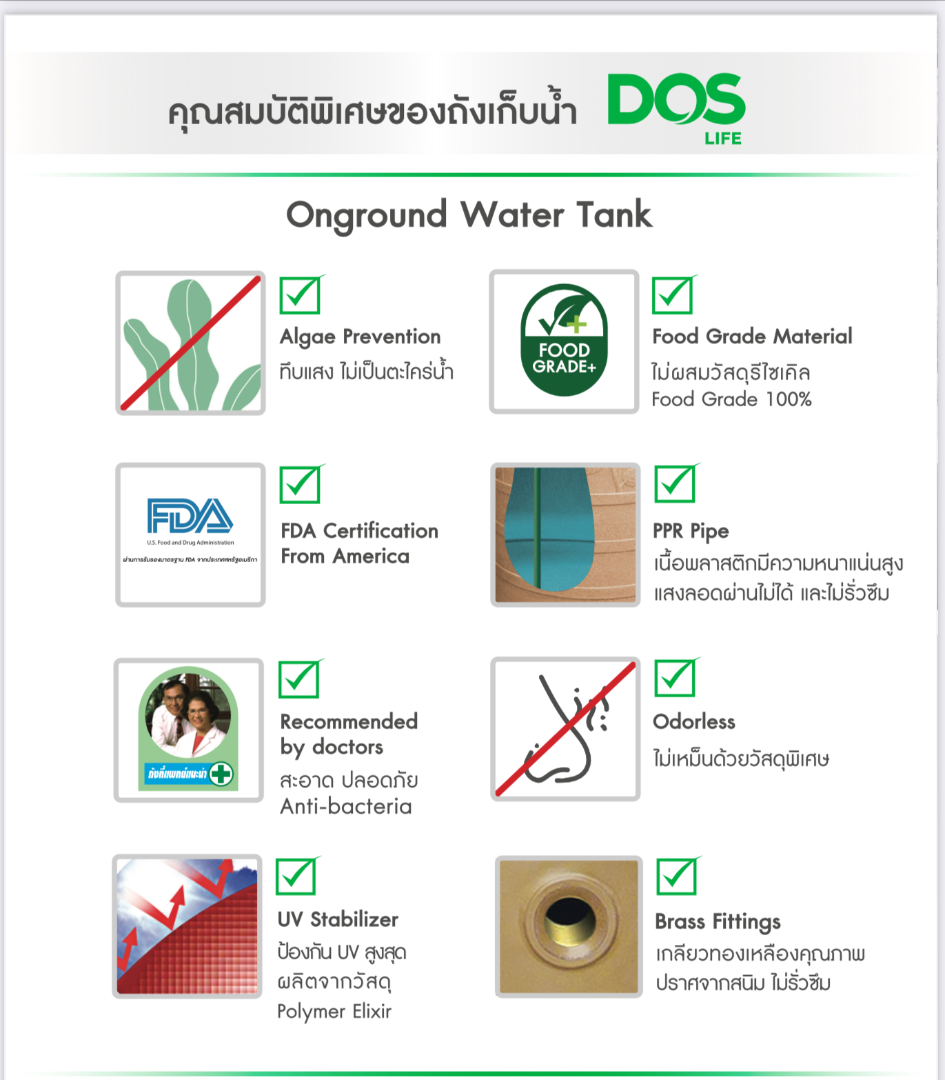 ถังเก็บน้ำบนดิน DOS Chaba HY-47/PG-700 ลิตร รูปแบบ Design ใหม่ ที่เน้นความลงตัวกลมกลืนกับธรรมชาติ ด้วยแรงบันดาลใจที่ต้องการให้คุณสัมผัสใกล้ชิดกับธรรมชาติ เพิ่มความสวยงามด้วยลวดลายผิวนูนดอกชบา ให้อารมณ์ศิลป์อย่างมีระดับ จึงนำถังผสานกับลวดลายธรรมชาติ เพื่อส