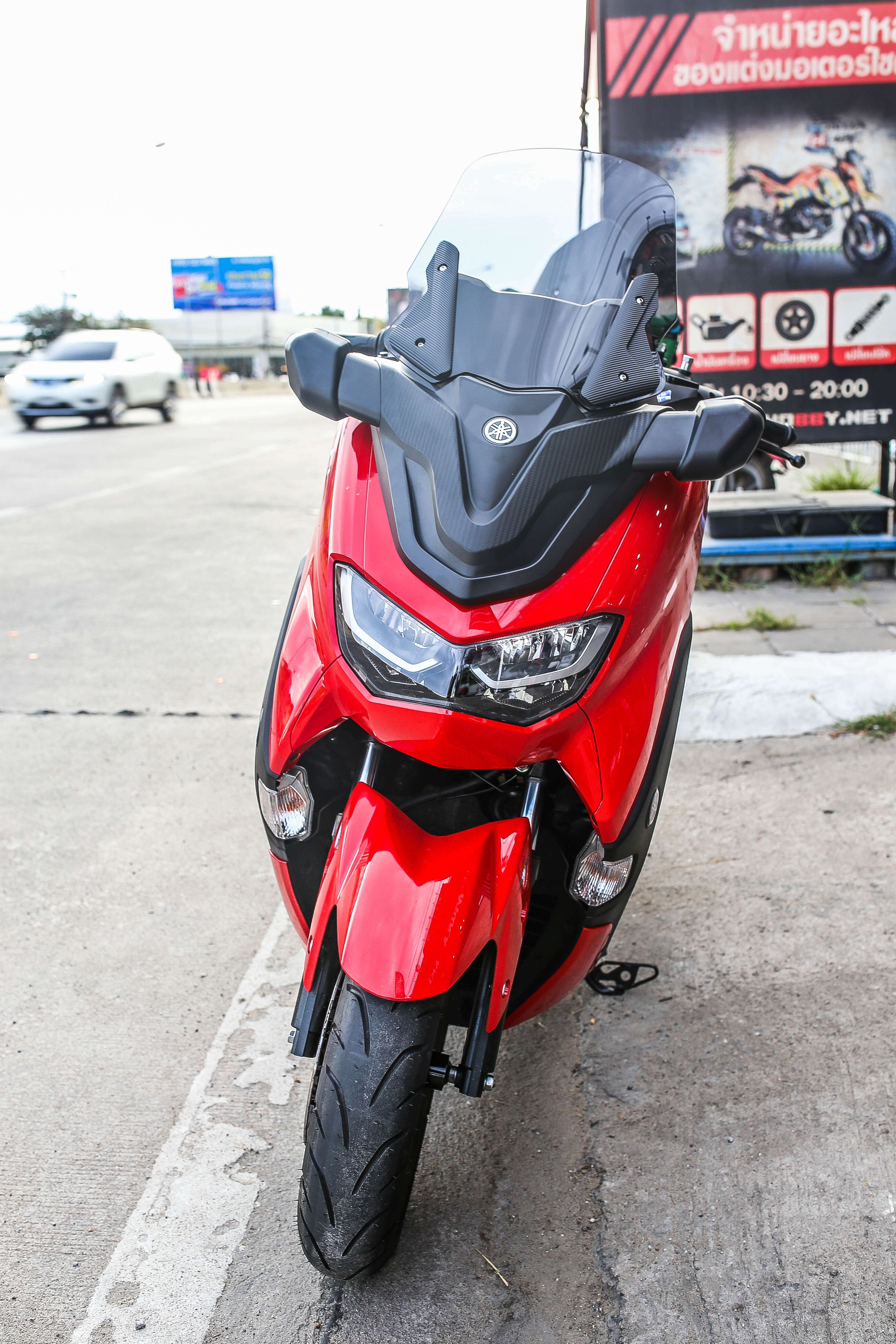 ชิวหน้าทรงสปอร์ต แบบมีกระจกมองข้างในตัว Yamaha nmax 2021 ถึง 2023 - 2,150/set - วัสดุพลาสติก ABS ฉีดขึ้นรูปพร้อมกระจกเงา - สำหรับรุ่น NMAX 2020-2023