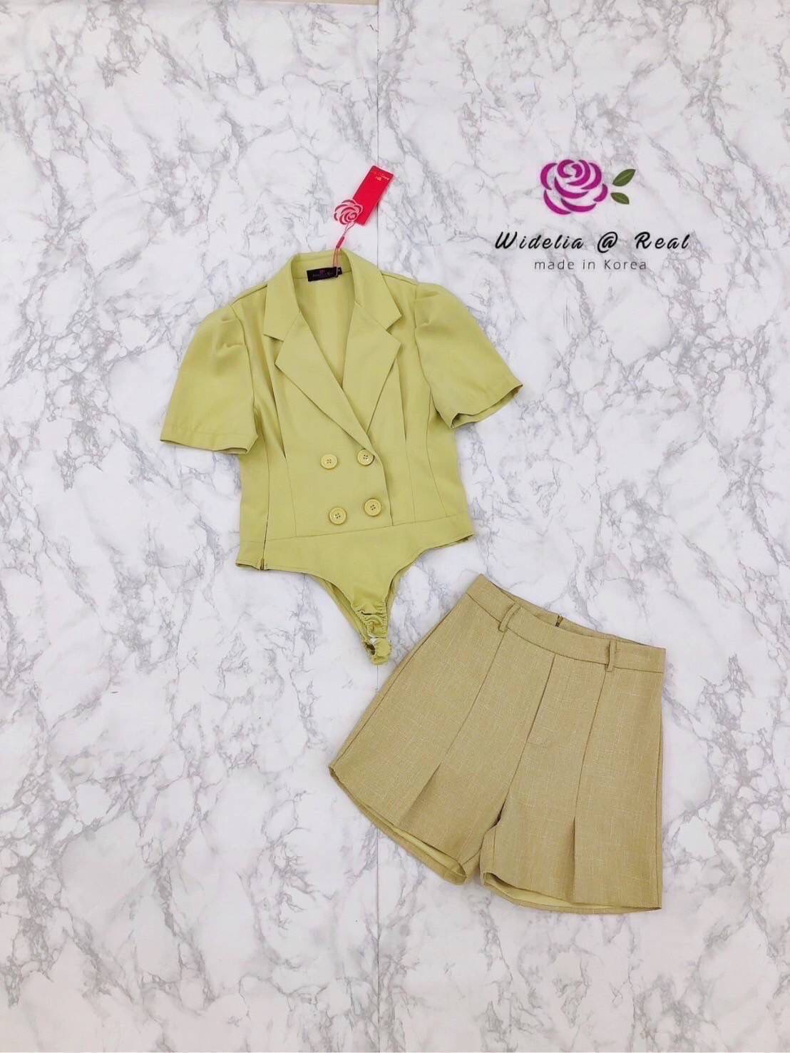 Korea Set :: เสื้อแขนสั้นตัวสวยทรงดี ตัวเสื้อคัตติ้งสวยทรงดี