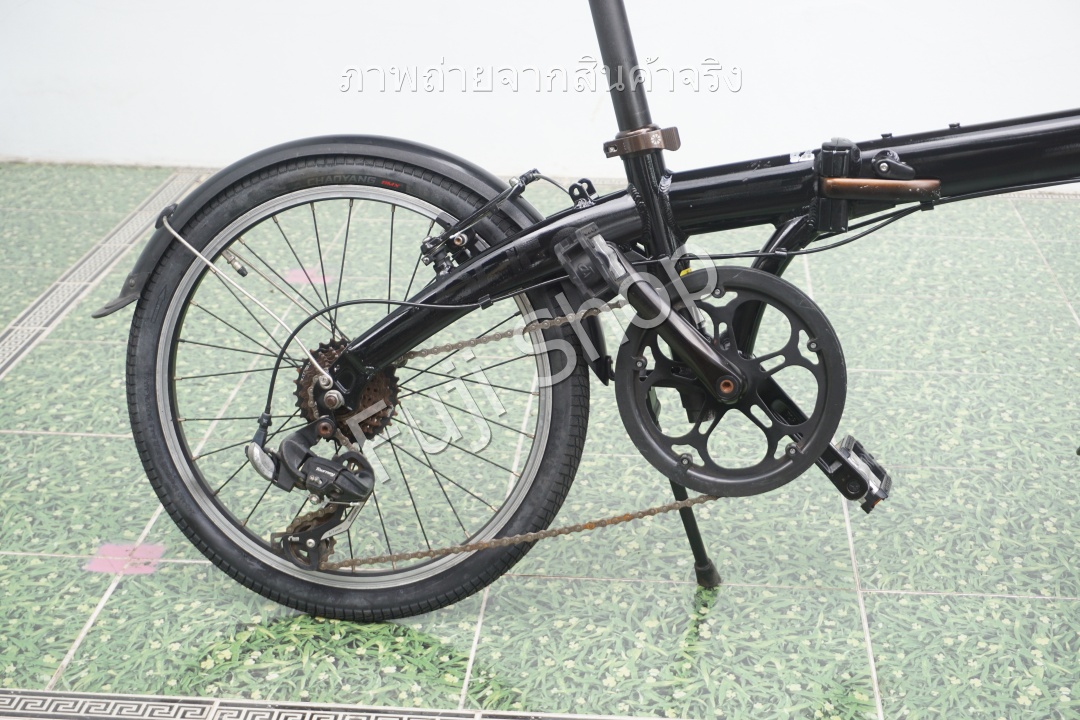 จักรยานพับได้ญี่ปุ่น - ล้อ 20 นิ้ว - มีเกียร์ - อลูมิเนียม - Dahon Route - สีดำ [จักรยานมือสอง]
