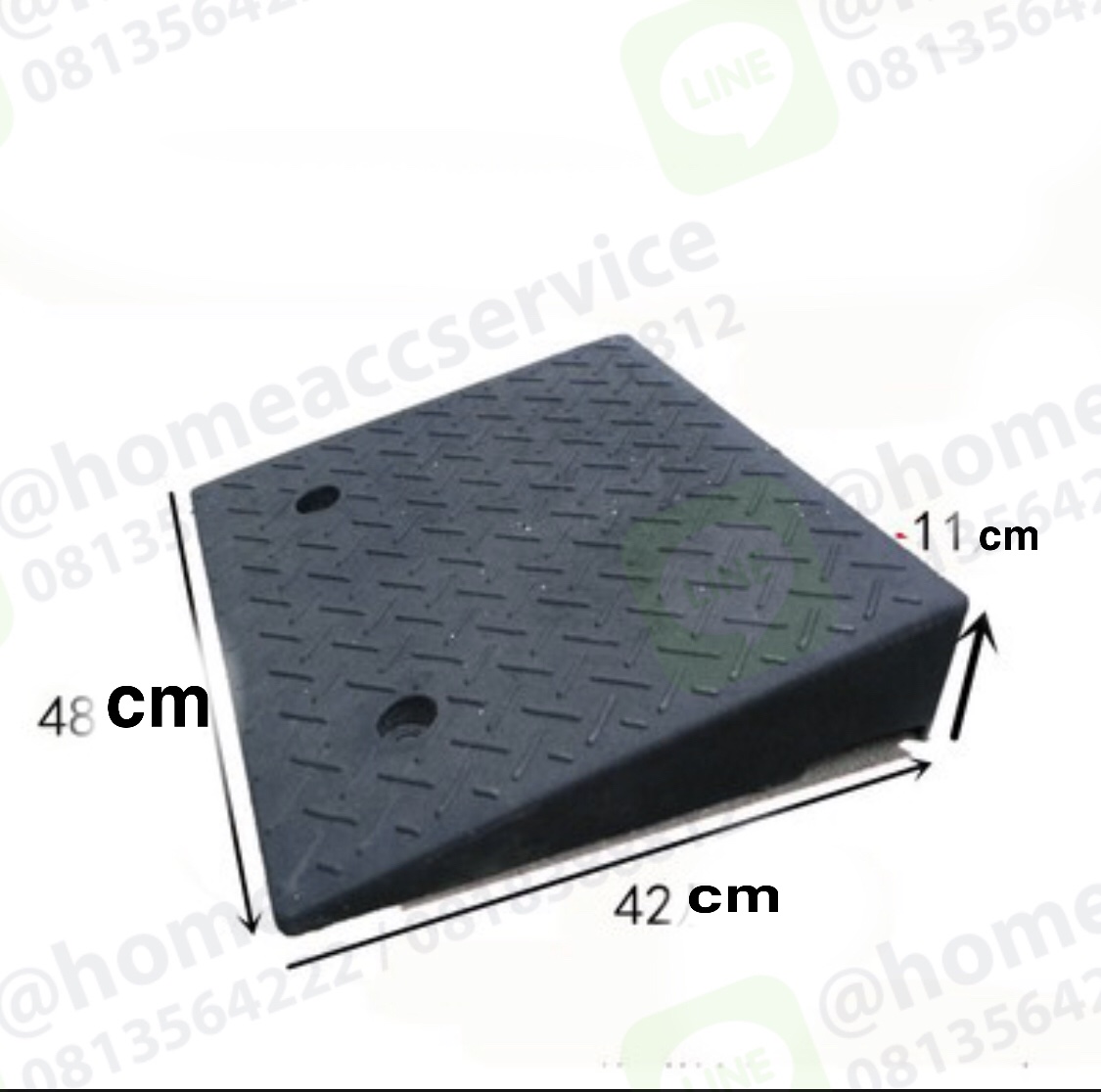 ทางลาดยางปีนฟุตบาท สูง 11ซม. ลาด 42ซม. ยาว 48ซม. หนัก 10 kg - Rubber Ramp 11x42x48 cm 10 kg