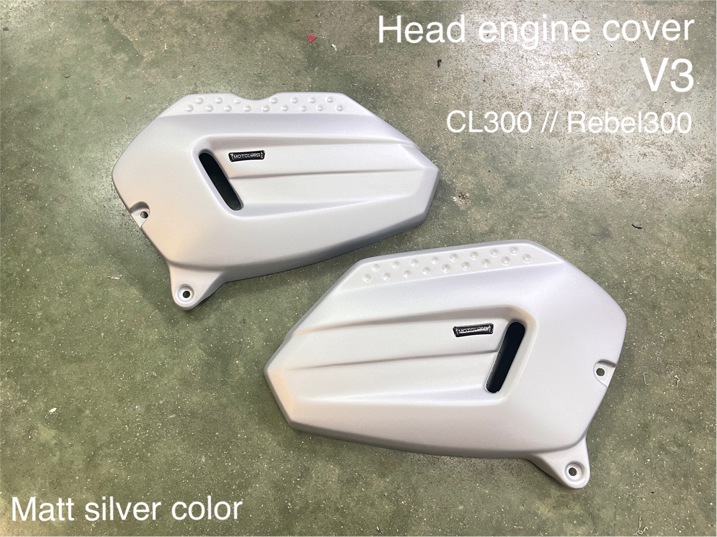 บังเครื่อง V1 Head engine cowl Motolord CL300 2400฿ (สีดำเงา ,สีบรอนซ์ด้าน)