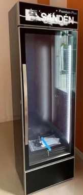 ตู้แช่เครืองดื่ม 1 ประตู Sanden intercool SEA-0405P ขนาด 380ลิตร ขนาด 615x510x2000mm