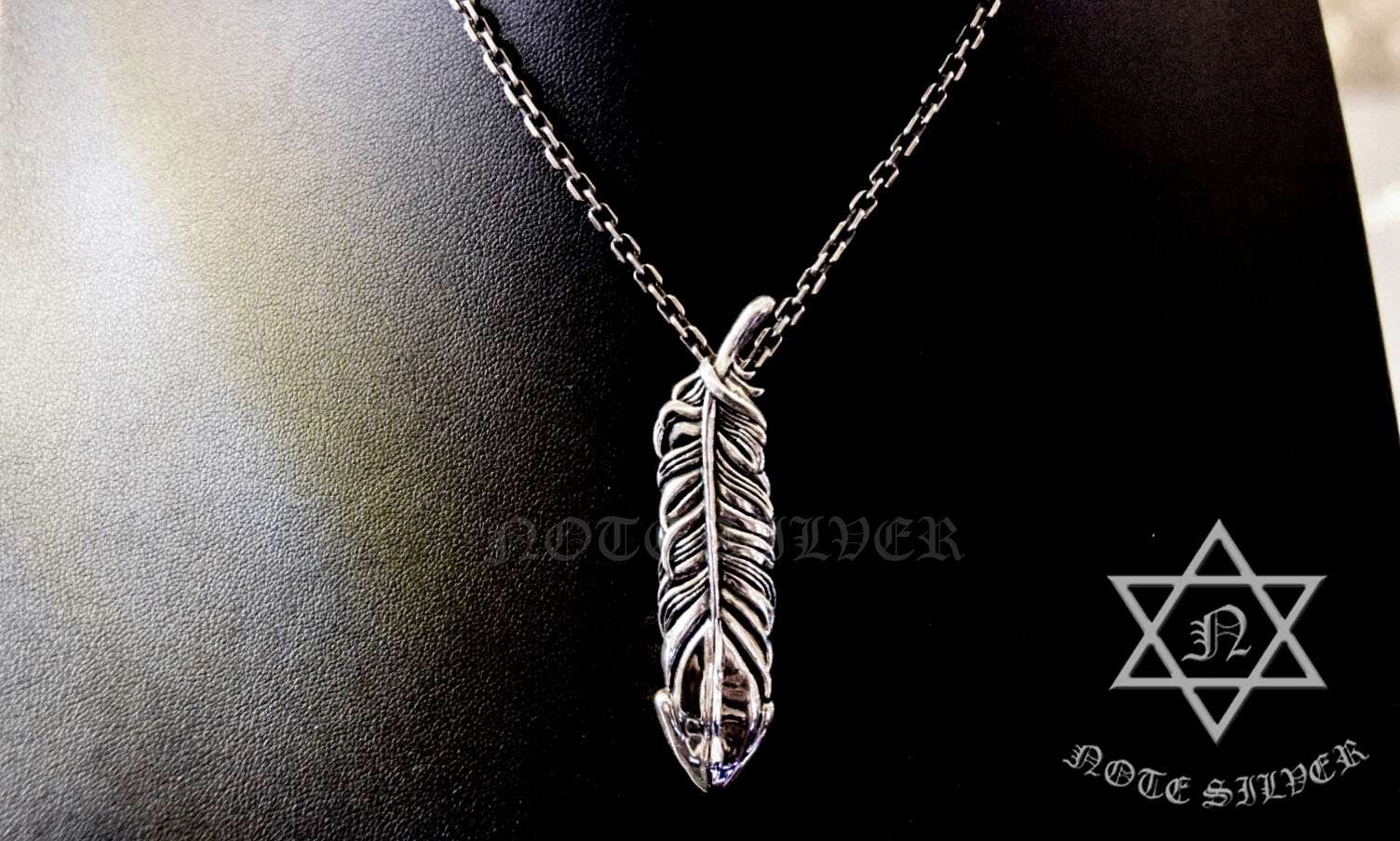 จี้เงินแท้ ลายขนนก Sterling Silver NSPD1744