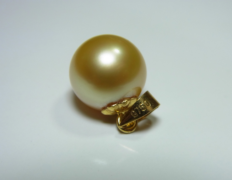 จี้ไข่มุก south sea 9-10 มิล ตัวเรือน 18k สีทองกลาง เกรด AAA