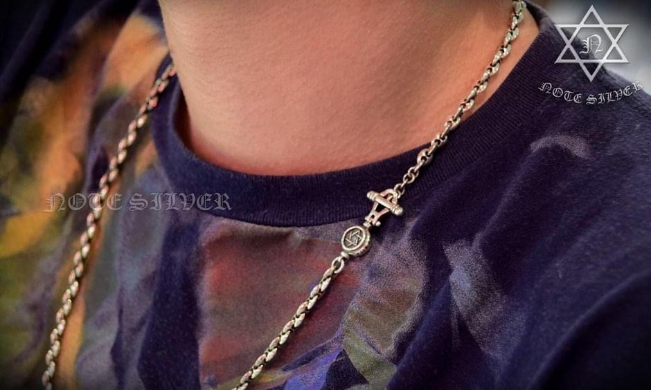 สร้อยคอเงินแท้ ลาย Infinity Size S (งานตัน) Star of David T-Bar 26" NSNL1324