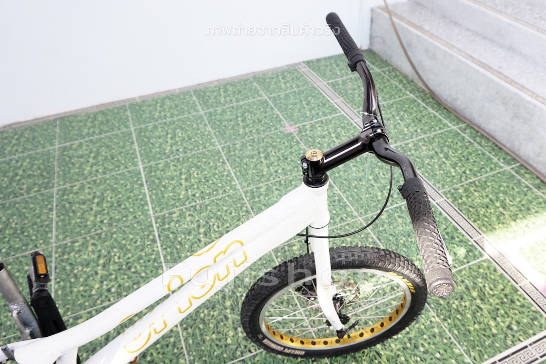 จักรยานไทรอัลญี่ปุ่น - ล้อ 20x2.5 - ไม่มีเกียร์ - อลูมิเนียม - ดิสก์เบรค - ไร้เบาะ - Cross Field Orion - สีขาว [จักรยานมือสอง]