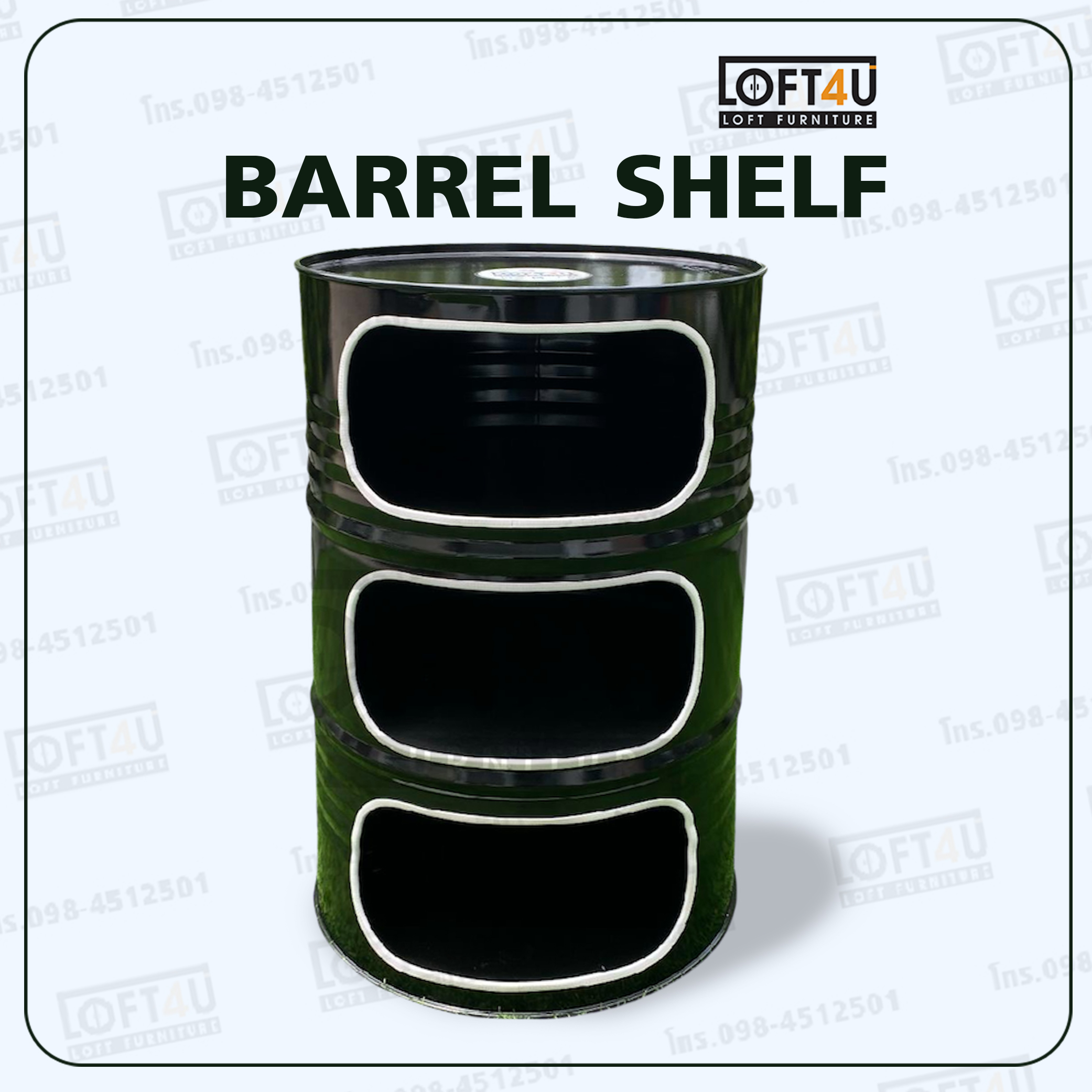 ตู้เก็บของ : Barrel storage cabinet (แบบ3ชั้น)