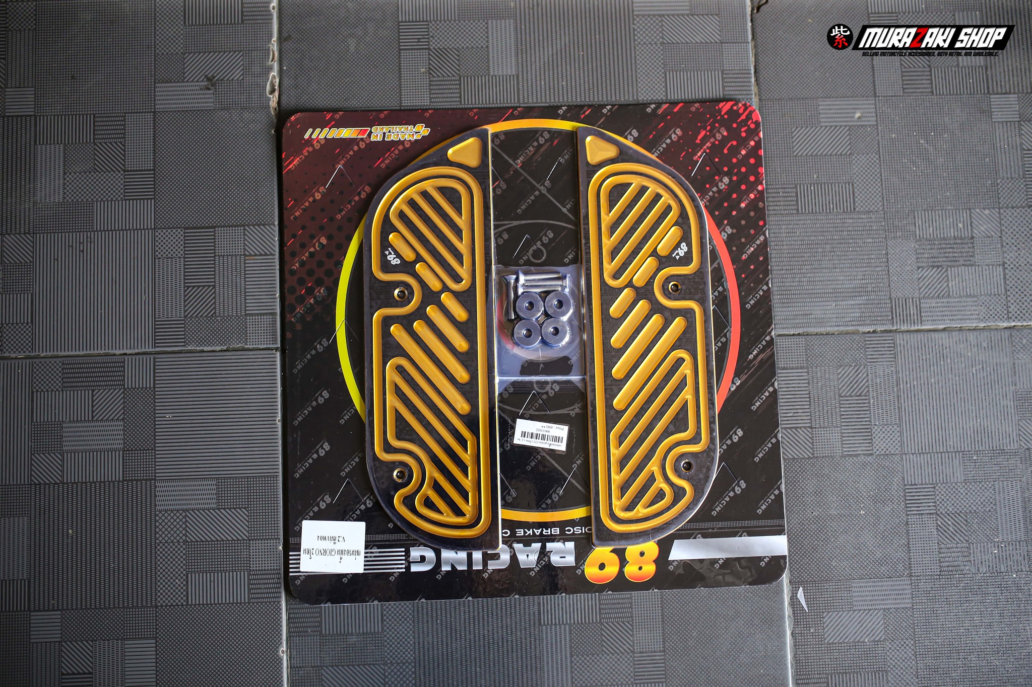 พื้นพักเท้าทูโทน 89Racing/CNC #Giorno ของเข้า 6 สี ชมพู/แดง/น้ำเงิน/เทา/ส้ม/ทอง น้ำหนักเบา งานสวย มีบูทและน็อตแถมให้ 690฿