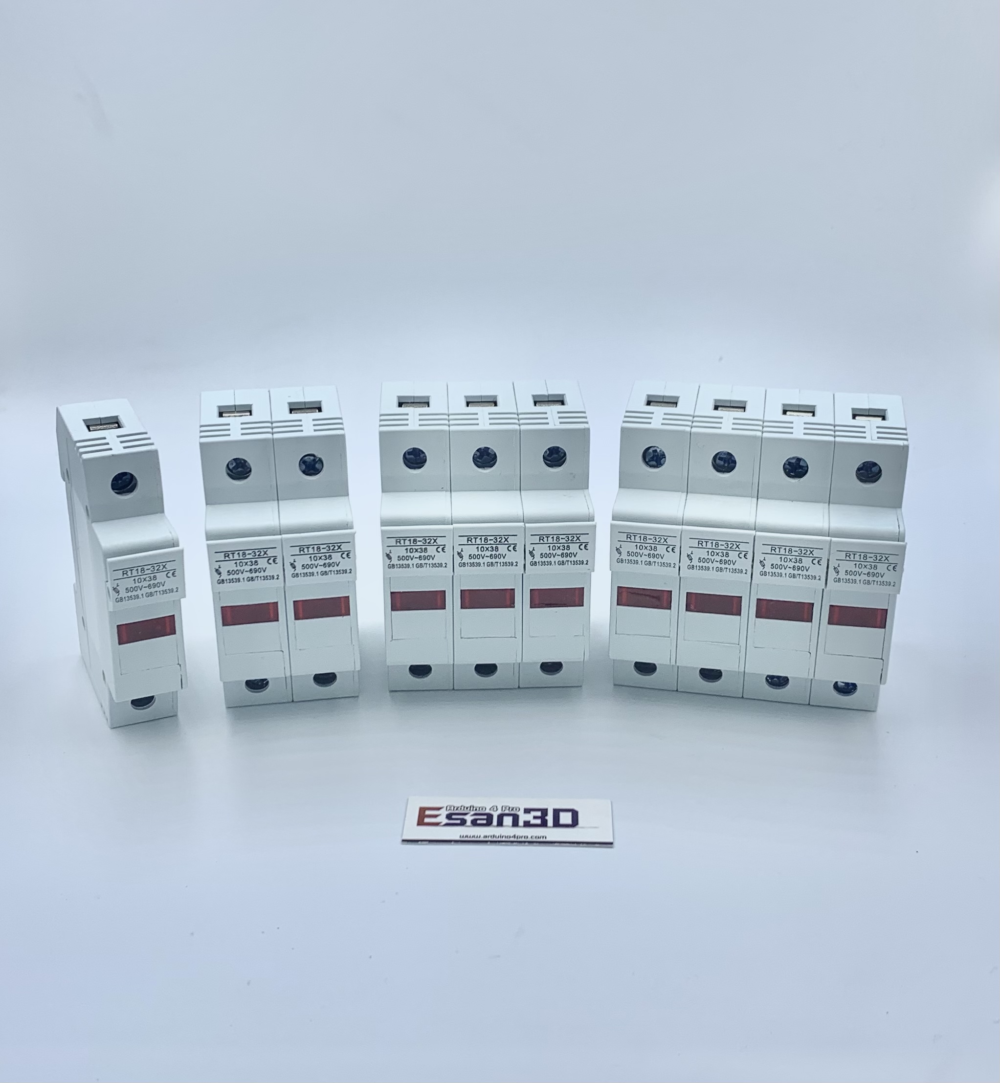 Ceramic fuse holder RT18-32X 32A 690V for Din rail mount