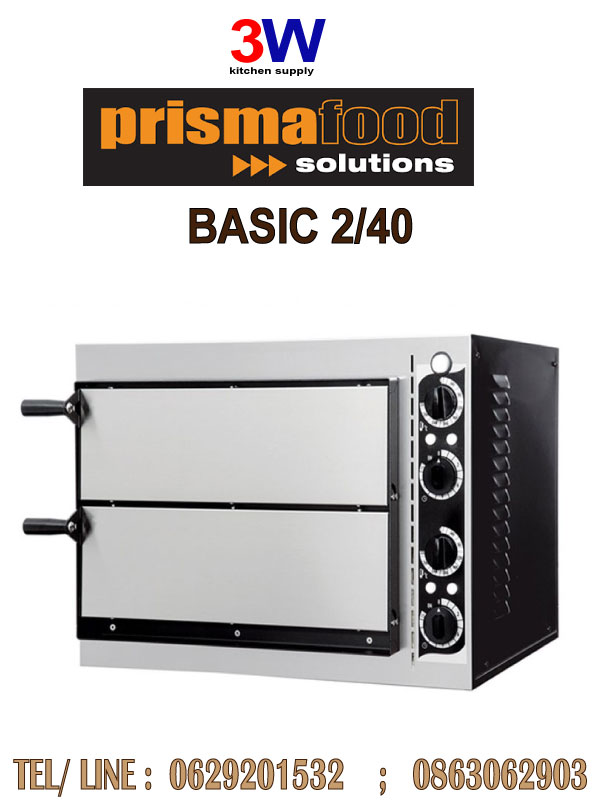 PRISMAFOOD BASIC 2/40 SMALL ELECTRIC PIZZA OVEN-TWIN DECK