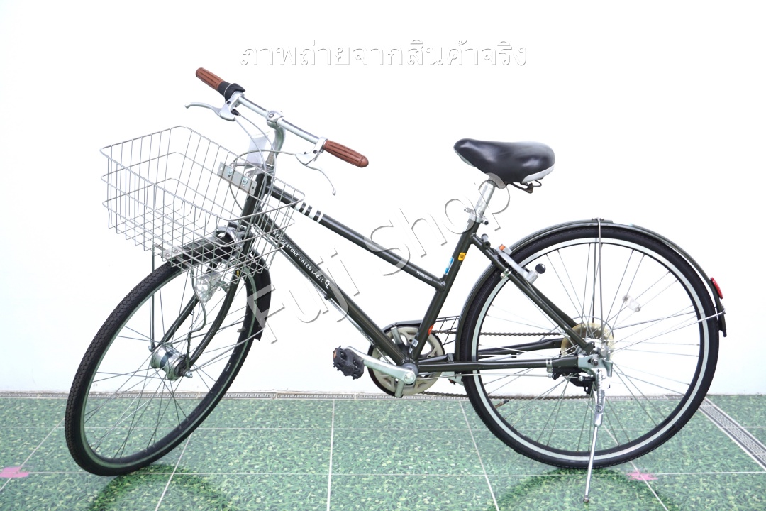 จักรยานแม่บ้านญี่ปุ่น - ล้อ 26 นิ้ว - มีเกียร์ - อลูมิเนียม - Bridgestone Green Label - สีเขียว [จักรยานมือสอง]