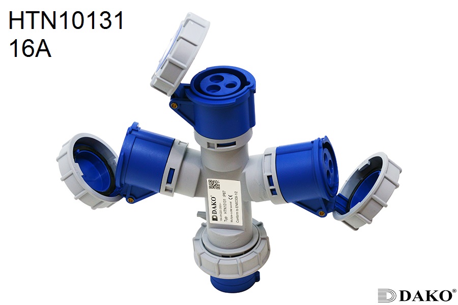 HTN 10131 ปลั๊กตัวเมีย3ทาง 2P+E 16A 230V IP67 6h