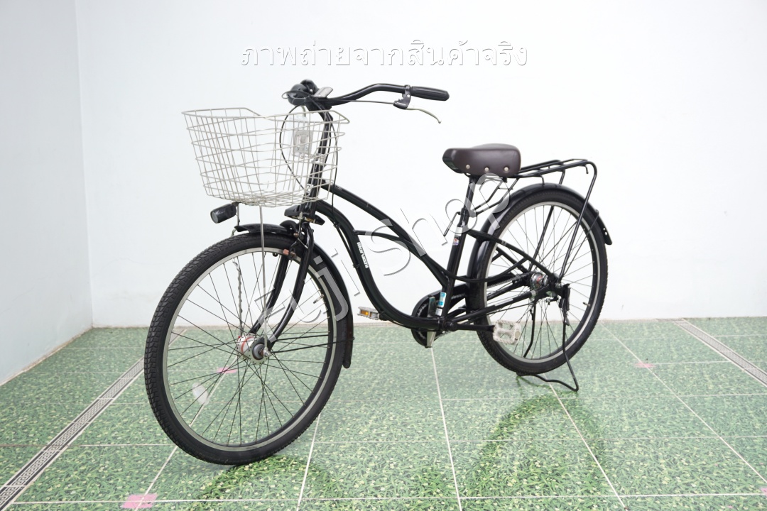 จักรยานแม่บ้านญี่ปุ่น - ล้อ 26 นิ้ว - มีเกียร์ - Muruishi - สีดำ [จักรยานมือสอง]