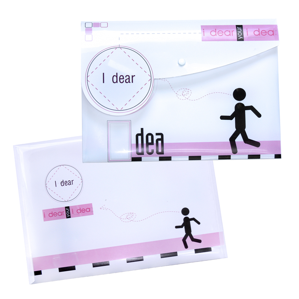 ซองกระดุม A4 แนวนอน ลาย Heart&Idea PL-224Q I dear