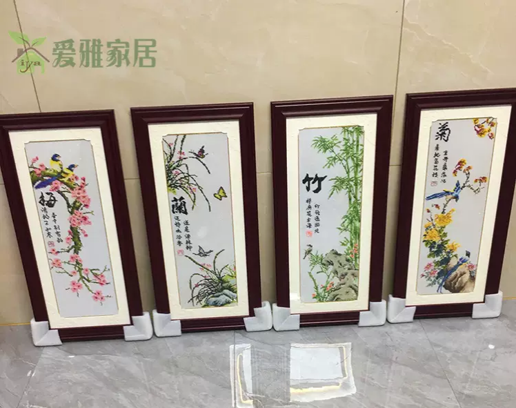 bloom-1026 *พร้อมส่ง* ชุดปักครอสติช นกน้อยกับกล้วยไม้ (ผ้า11CTพิมพ์ลาย ปัก 3 เส้นเล็ก) ขนาด 38*75 ซม. ผ้าครอสติช 11CTพิมพ์ลายปักบนผ้า ไหมคอตตอน 18 สี ผังลาย เข็ม