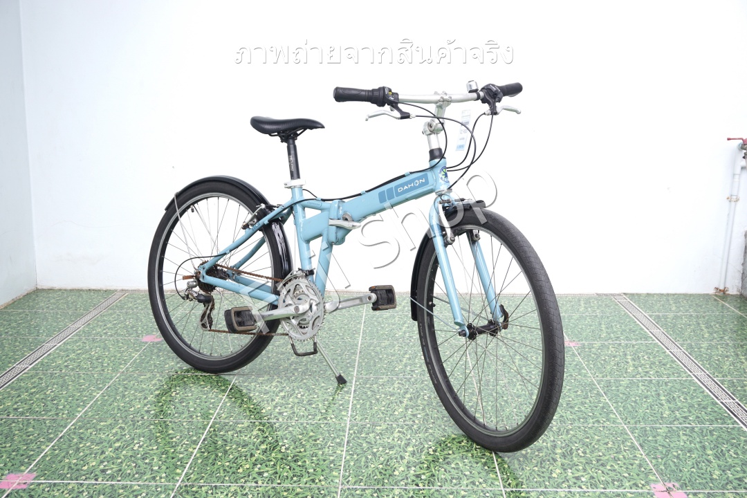 จักรยานพับได้ญี่ปุ่น - ล้อ 26 นิ้ว - มีเกียร์ - อลูมิเนียม - Dahon Espresso - สีฟ้า [จักรยานมือสอง]