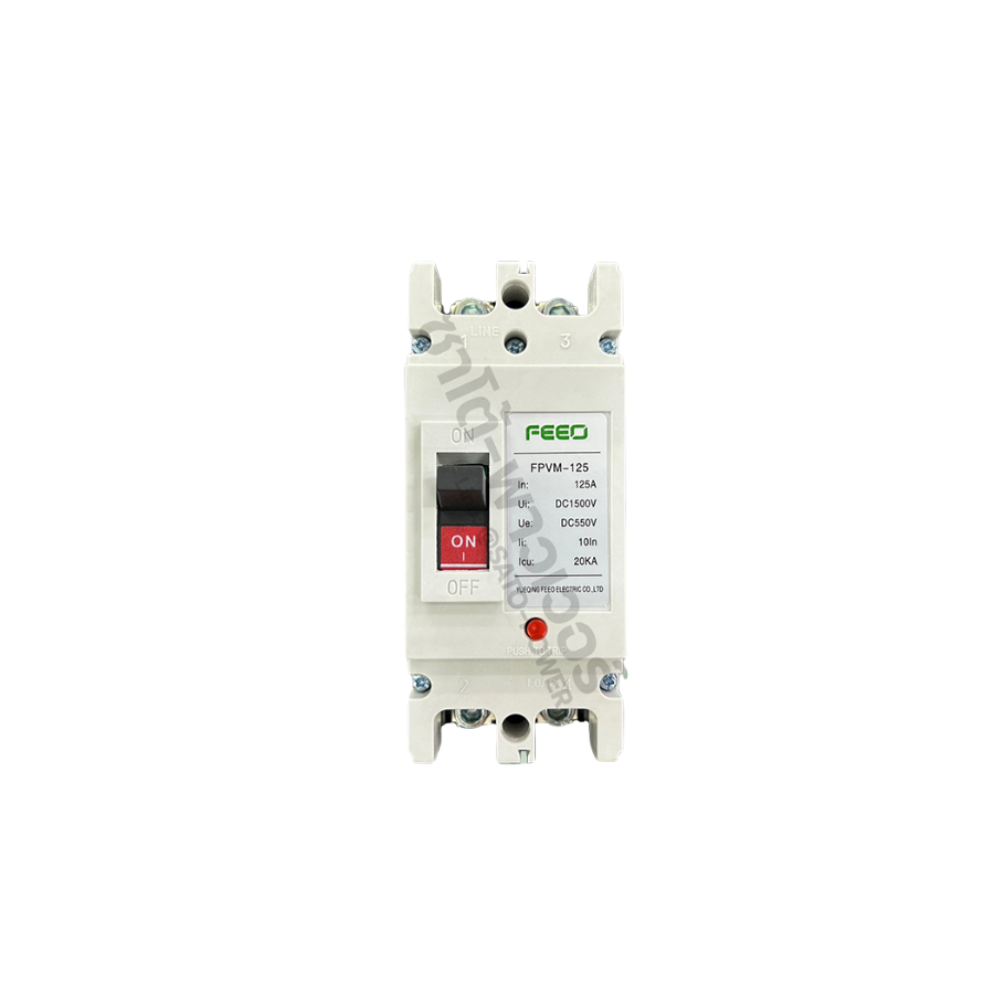 เบรกเกอร์ DC 125A CB DC 2P Molded Circuit Breaker 550Vdc 125A เบรคเกอร์ ดีซี 125เเอมป์ ยี่ห้อ FEEO
