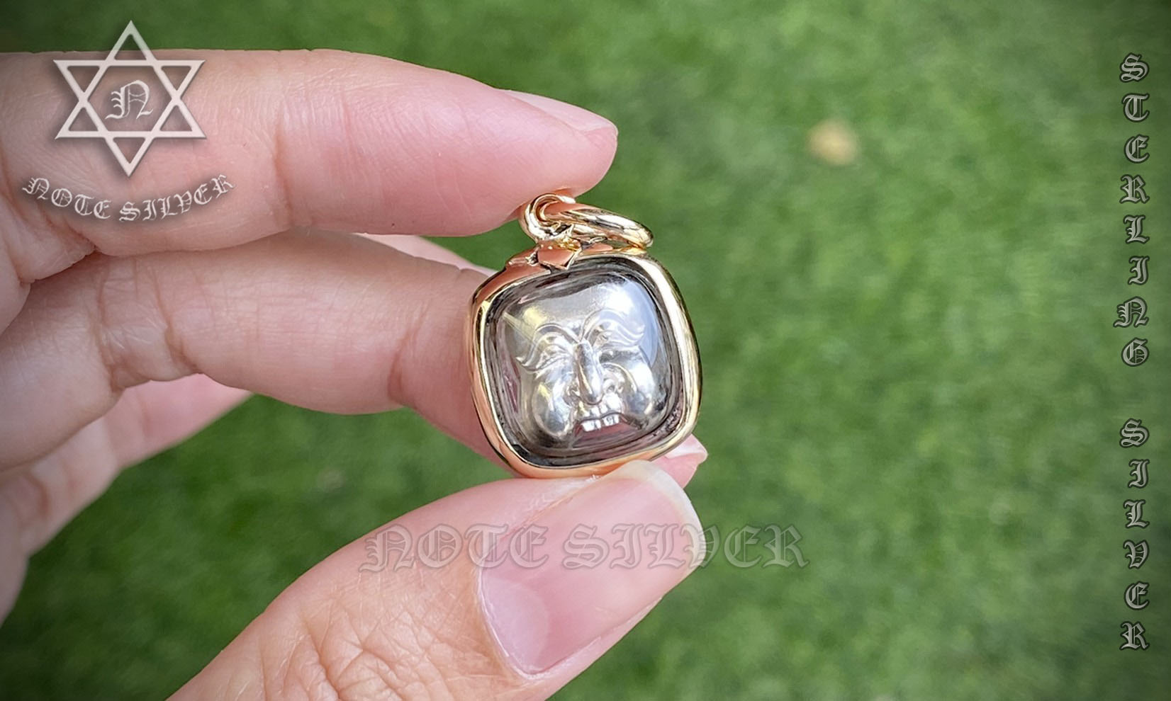 ตัวอย่างงานเลี่ยมผ่าหวาย ทำทอง 9k Gold NSGD2776