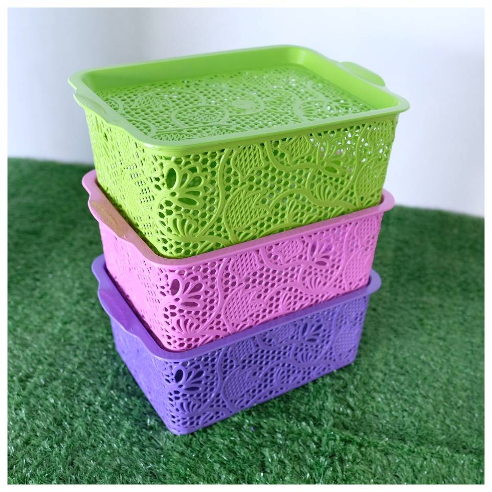 ตะกร้าฉลุ+ฝา No.86