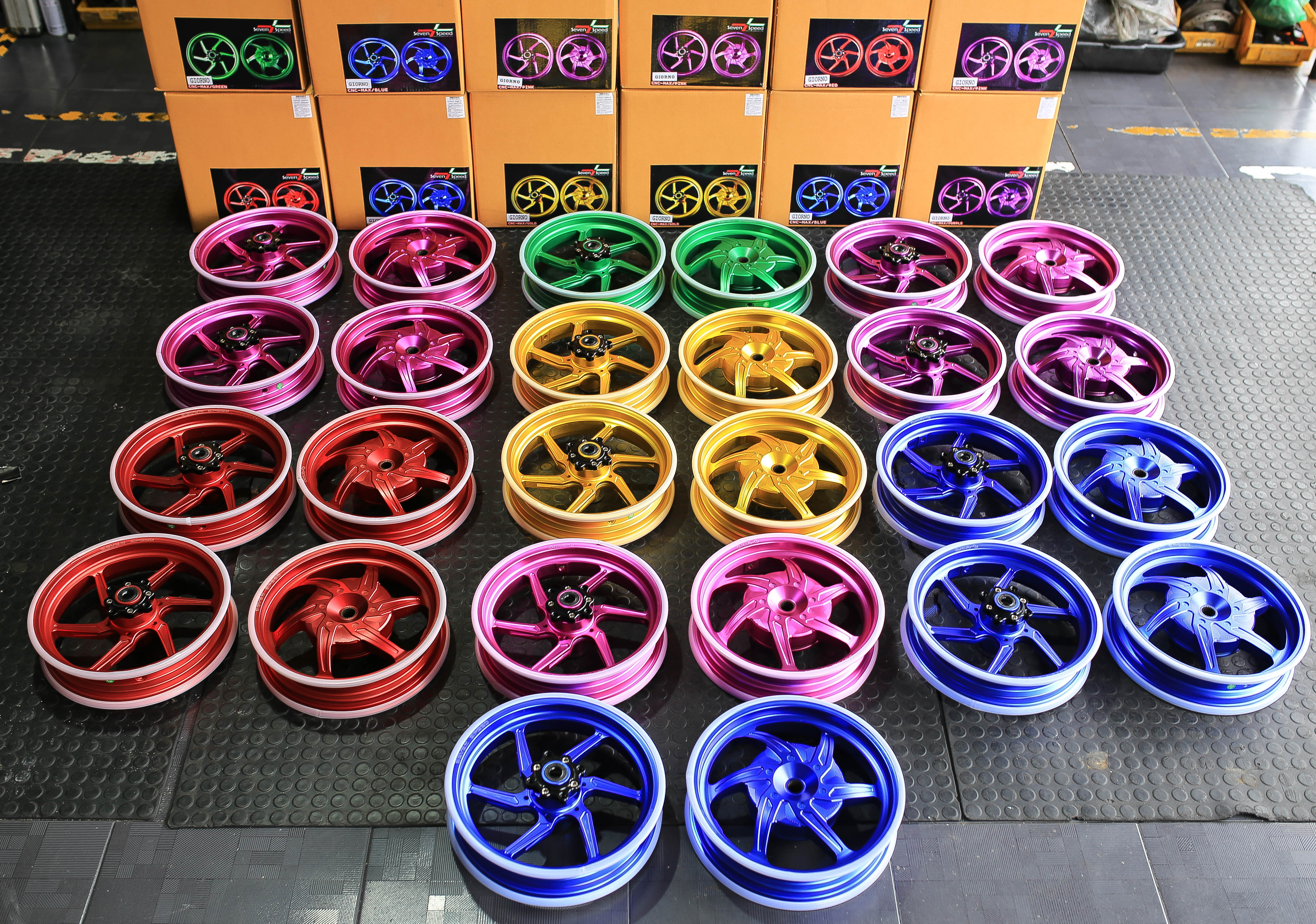 ล้อแม็ก Cnc Seven speed ตรงรุ่น Honda Giorno+